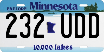 MN license plate 232UDD