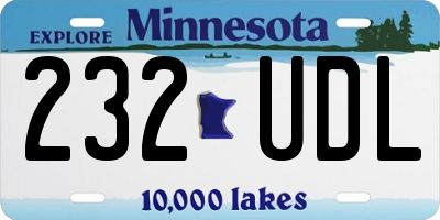 MN license plate 232UDL