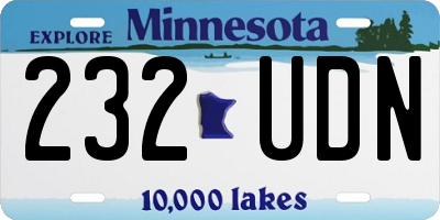 MN license plate 232UDN