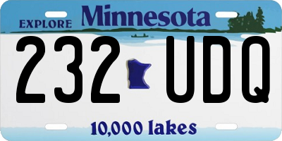 MN license plate 232UDQ