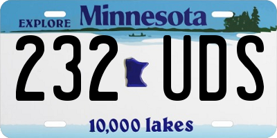 MN license plate 232UDS