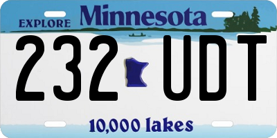 MN license plate 232UDT