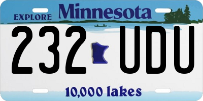 MN license plate 232UDU