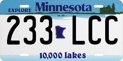 MN license plate 233LCC