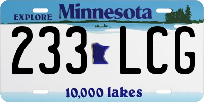 MN license plate 233LCG