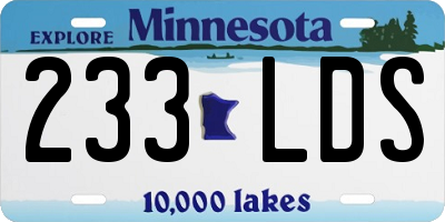 MN license plate 233LDS