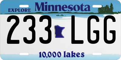 MN license plate 233LGG