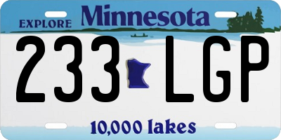 MN license plate 233LGP