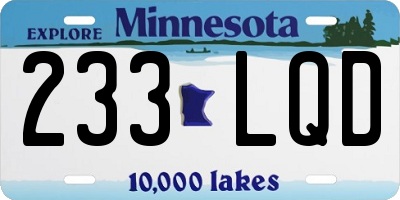 MN license plate 233LQD