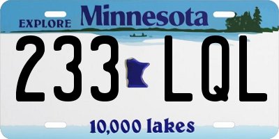 MN license plate 233LQL