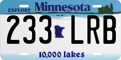 MN license plate 233LRB