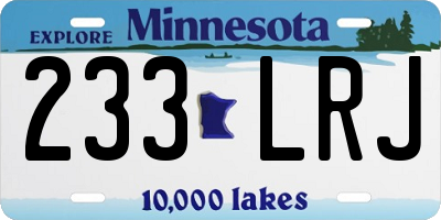 MN license plate 233LRJ