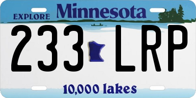 MN license plate 233LRP
