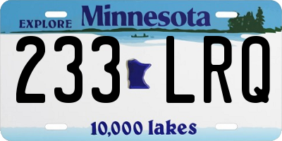 MN license plate 233LRQ