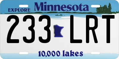 MN license plate 233LRT