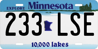 MN license plate 233LSE