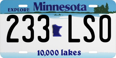 MN license plate 233LSO
