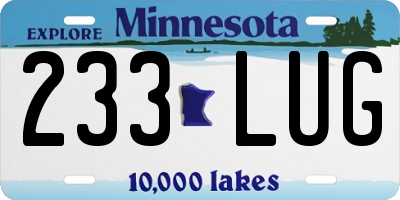 MN license plate 233LUG