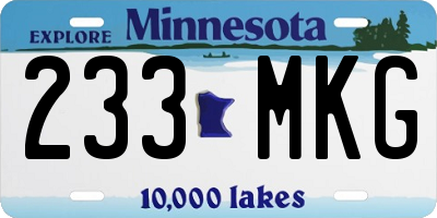 MN license plate 233MKG