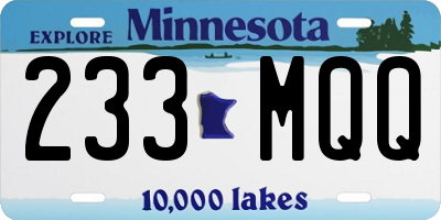 MN license plate 233MQQ