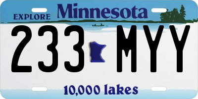 MN license plate 233MYY
