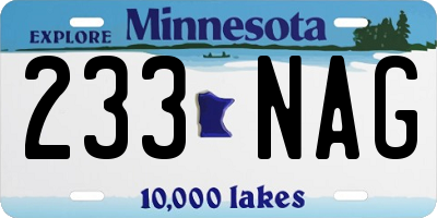 MN license plate 233NAG