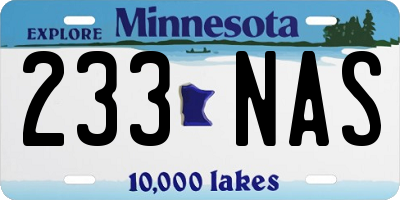 MN license plate 233NAS