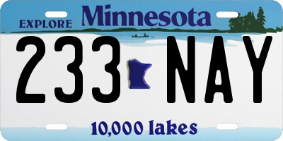 MN license plate 233NAY
