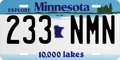 MN license plate 233NMN
