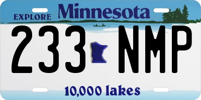 MN license plate 233NMP