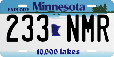 MN license plate 233NMR
