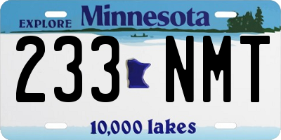 MN license plate 233NMT