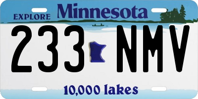 MN license plate 233NMV
