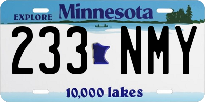 MN license plate 233NMY