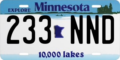 MN license plate 233NND