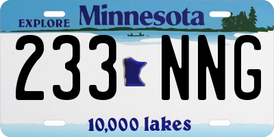 MN license plate 233NNG