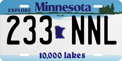 MN license plate 233NNL