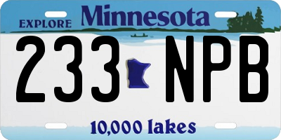MN license plate 233NPB