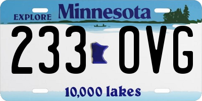 MN license plate 233OVG
