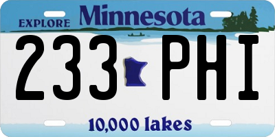 MN license plate 233PHI