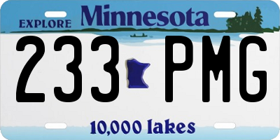 MN license plate 233PMG