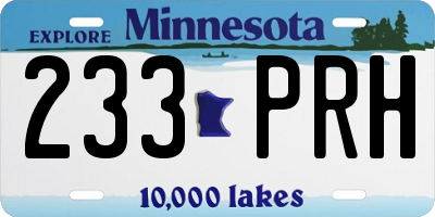 MN license plate 233PRH