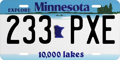 MN license plate 233PXE