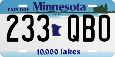 MN license plate 233QBO