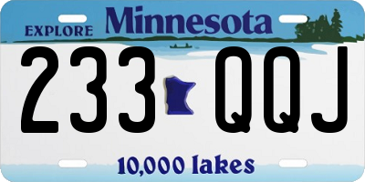 MN license plate 233QQJ