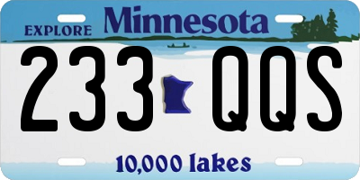 MN license plate 233QQS