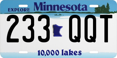 MN license plate 233QQT