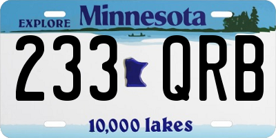 MN license plate 233QRB