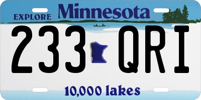 MN license plate 233QRI