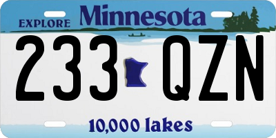 MN license plate 233QZN